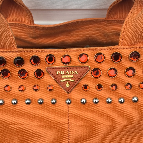 AUTHENTIC PRADA RHINESTONE CANAPA - Picture 2 of 16